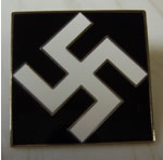 Nazi Black and White Swastika Pin